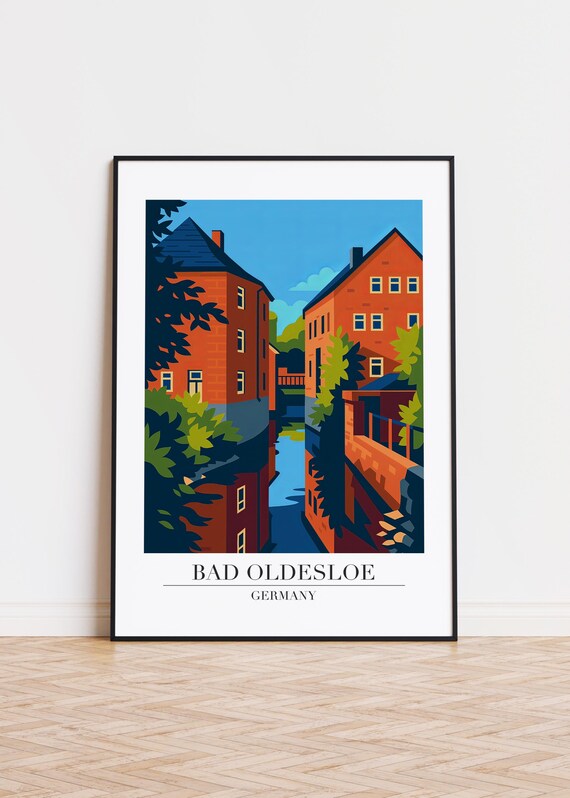 Bad Oldesloe Germany Poster City Illustration Art Print