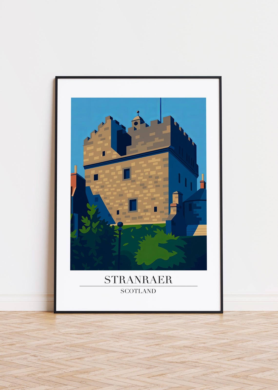 Stranraer Scotland Poster Modern City Art Print