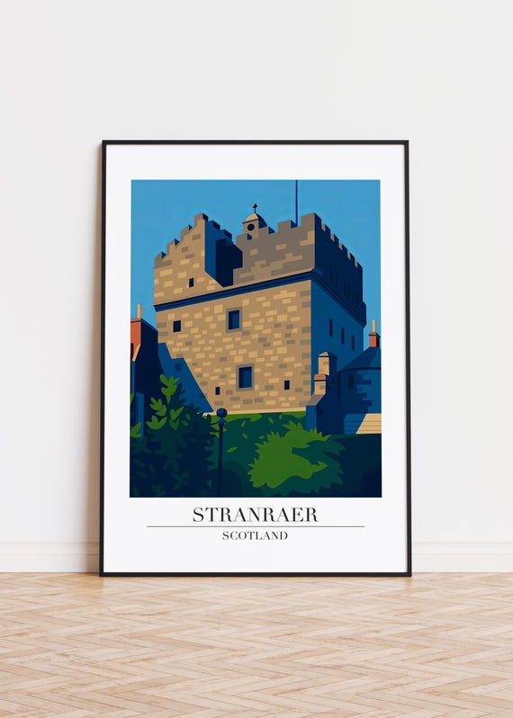 Stranraer Scotland Poster Modern City Art Print