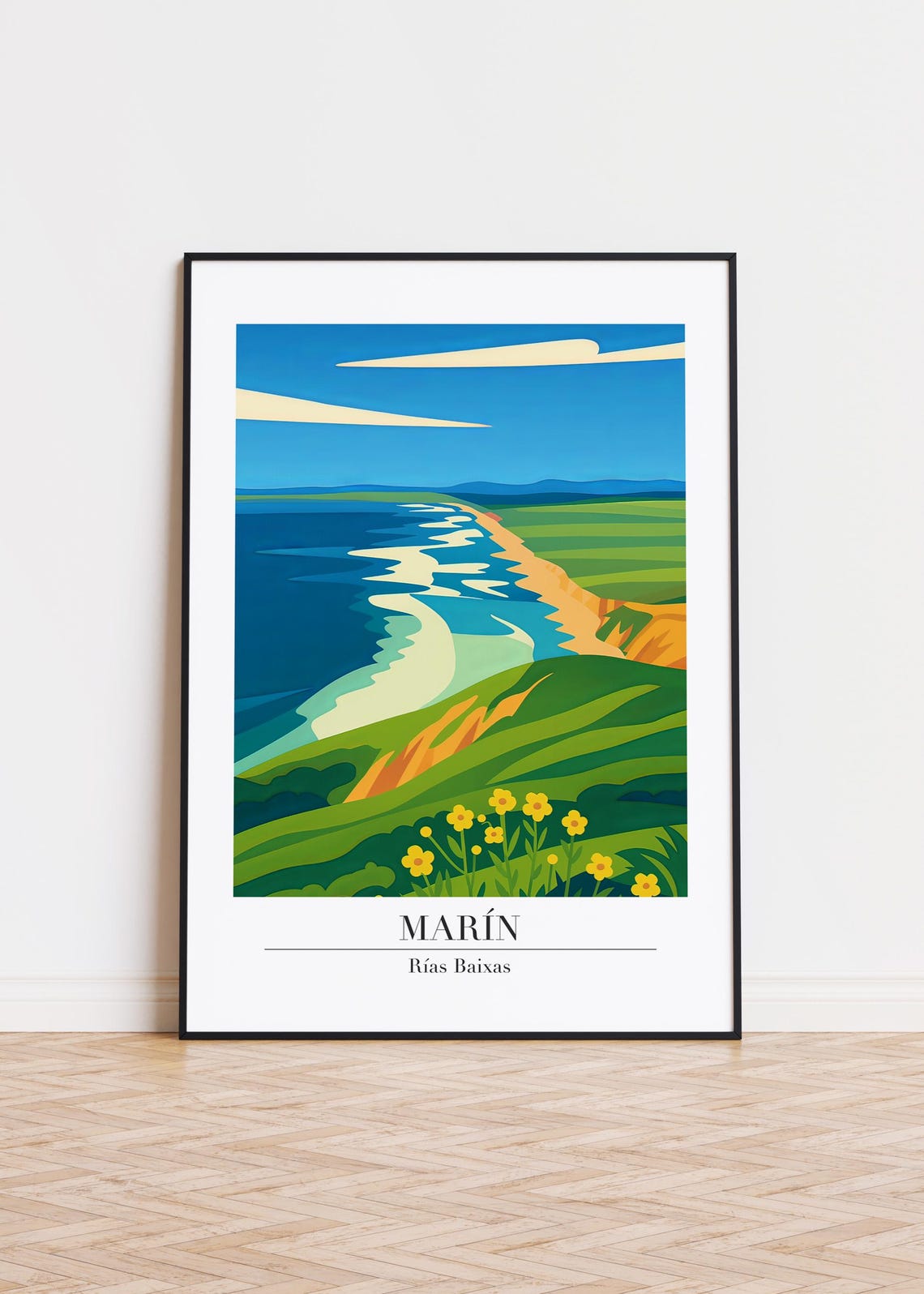 Marn Cityscape Poster Modern Ras Baixas Illustration