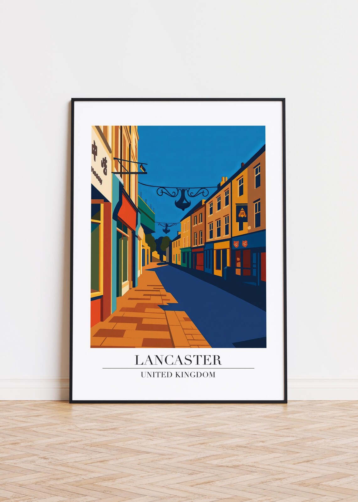 Lancaster UK Modern City Illustration Art Print