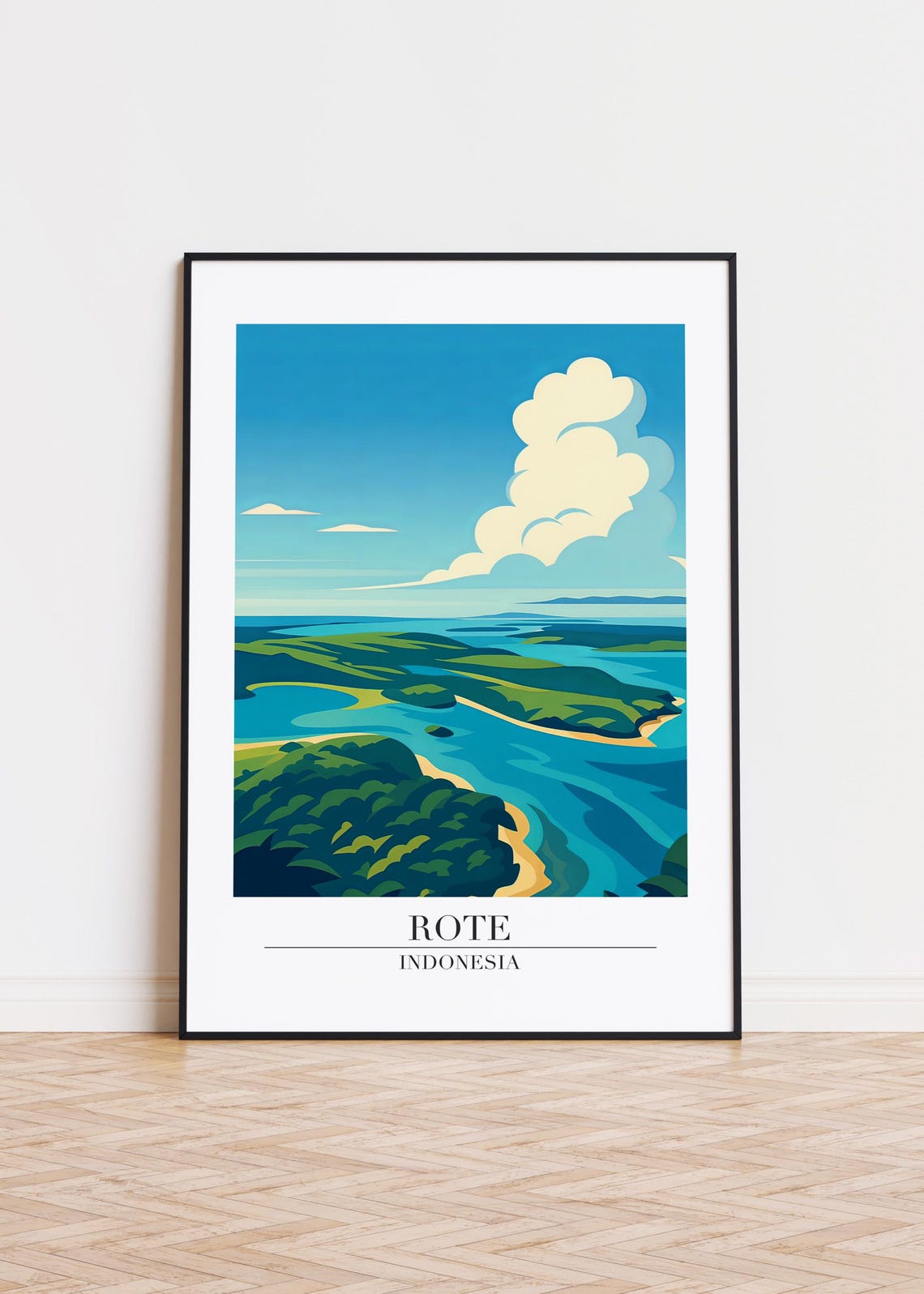 Rote Indonesia Modern Travel Poster