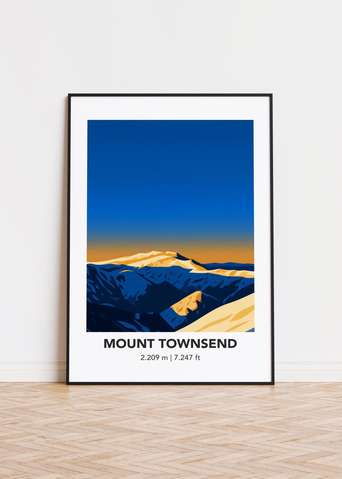 Mount Townsend Sunset Ridgeline 2209 Meter Alpine Travel Poster