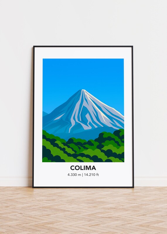 Colima Cityscape Poster Modern Minimalist Art Print