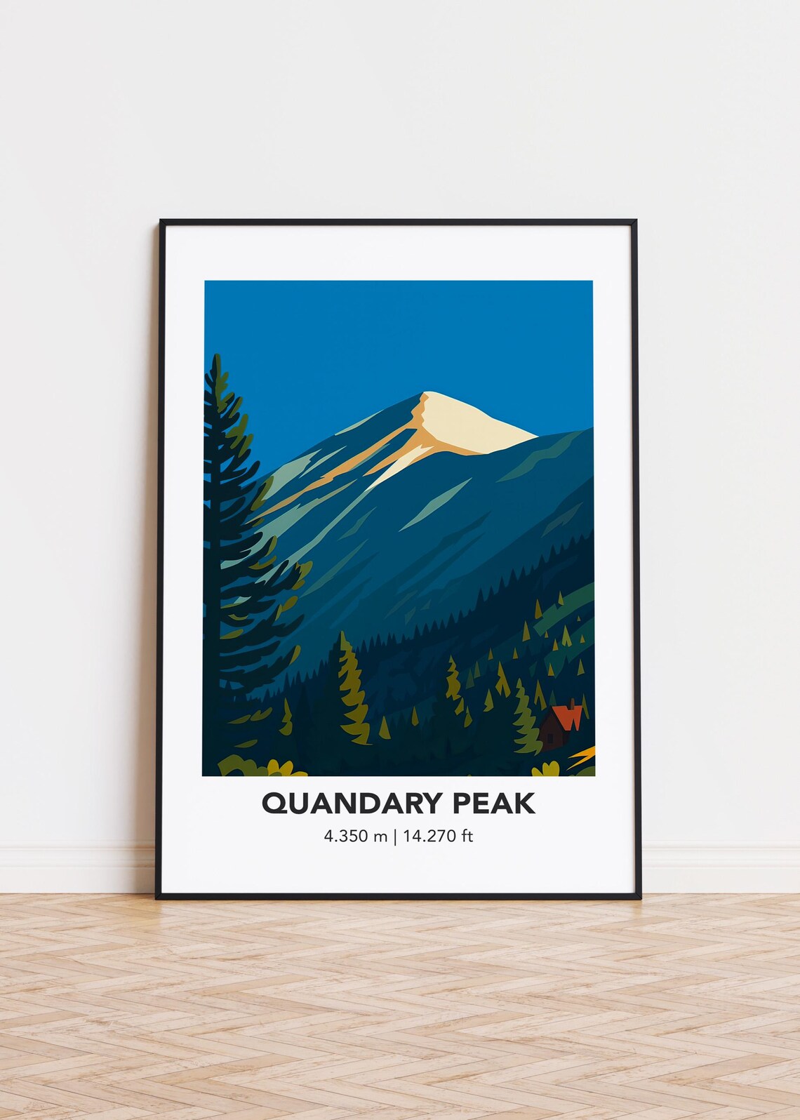 Quandary Peak Colorado Mountain Poster Art Print