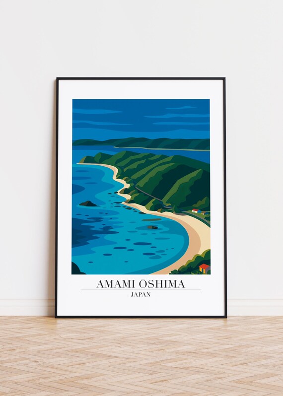 Amami Shima Japan Poster Modern Illustration Art Print