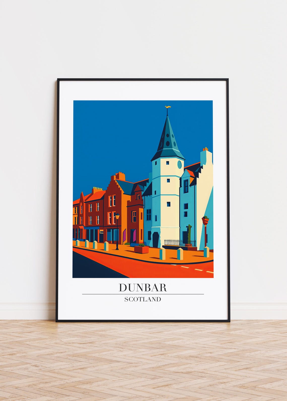 Dunbar Scotland Modern Travel Poster