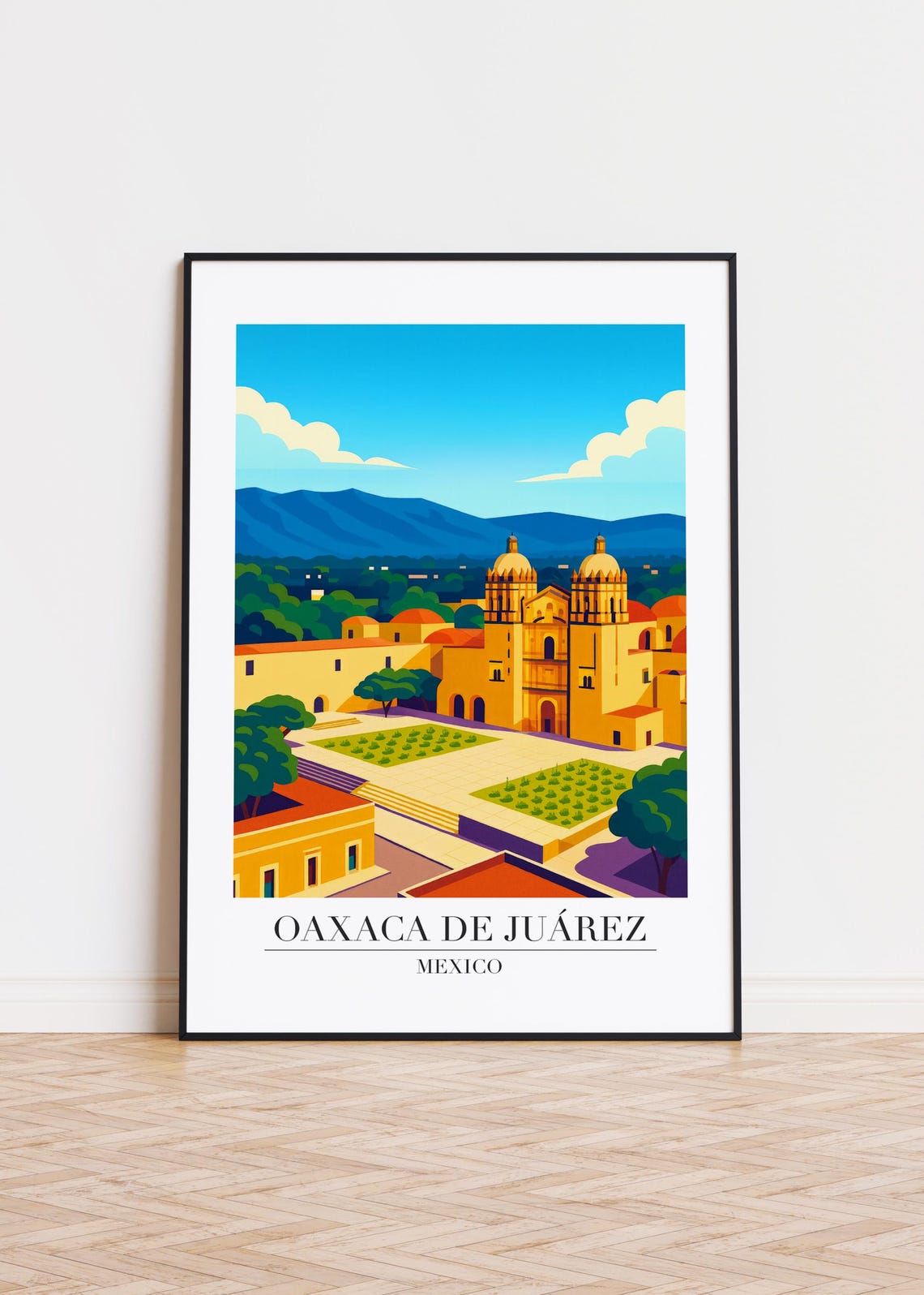 Oaxaca De Jurez Print Modern Cityscape Art