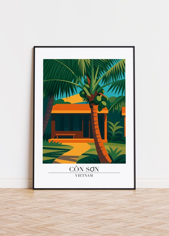 Cn Sn Vietnam Poster Modern Travel Illustration Art
