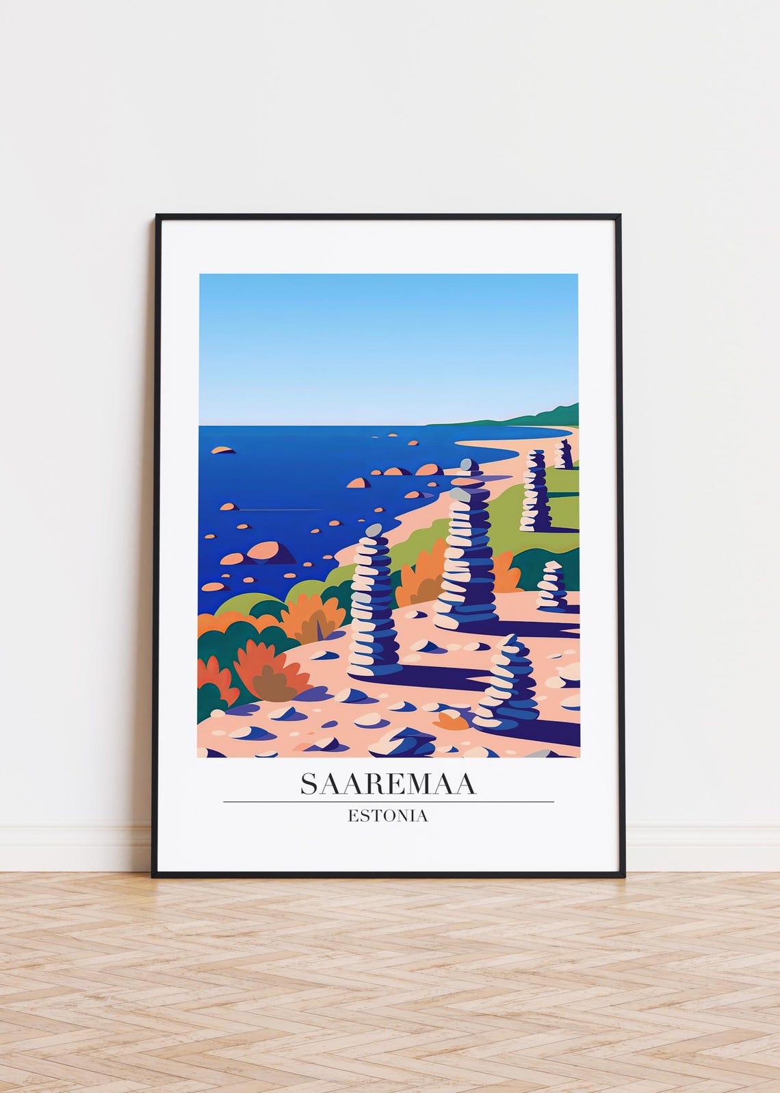 Saaremaa Estonia Modern Travel Poster