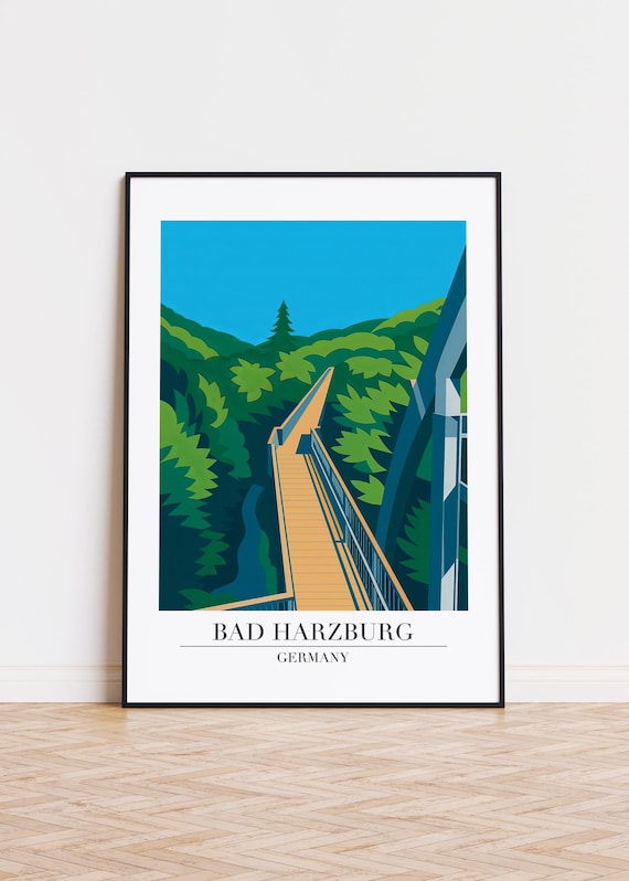 Bad Harzburg Germany Treetop Walkway Forest Modern Art Poster