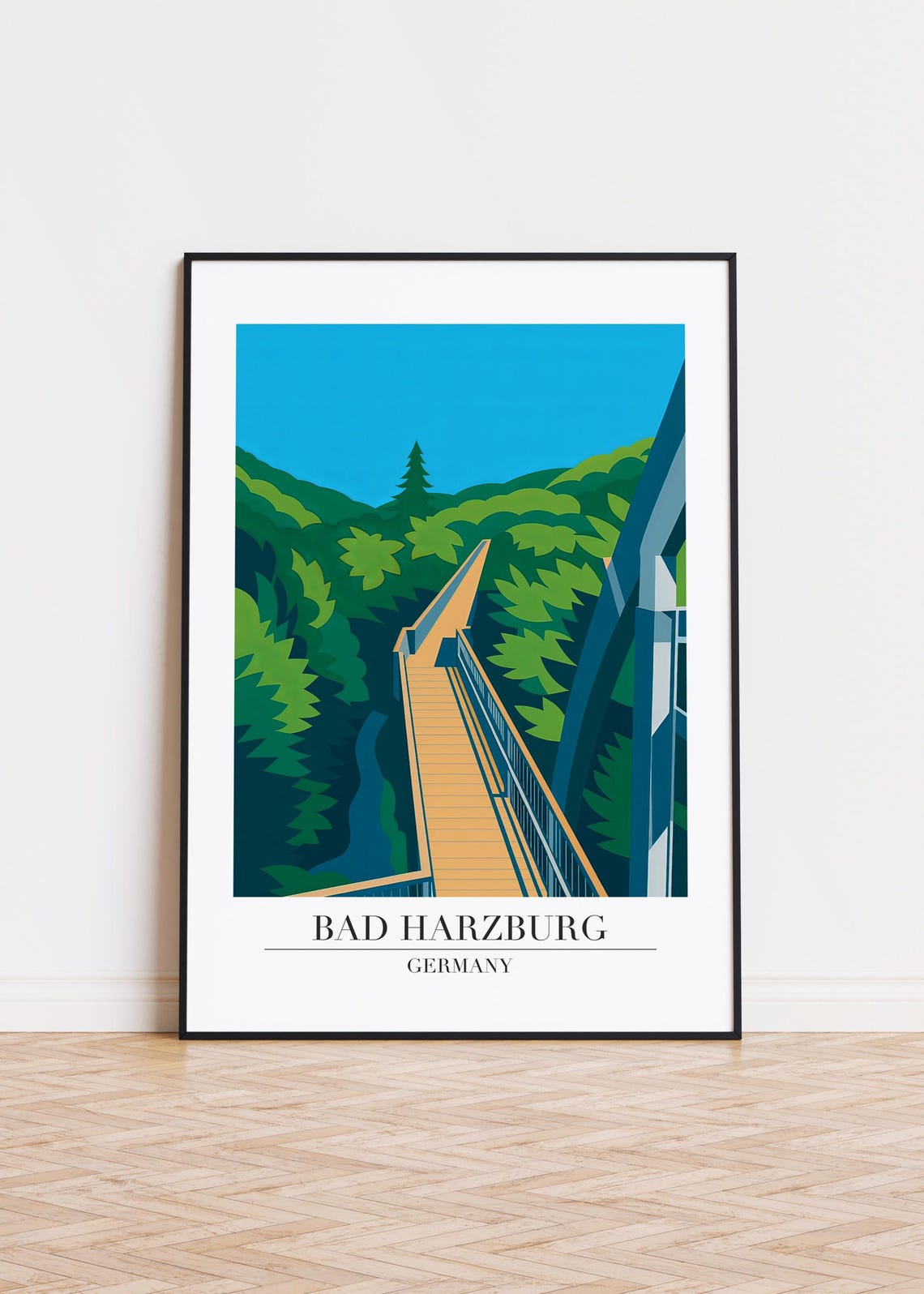 Bad Harzburg Germany Treetop Walkway Forest Modern Art Poster