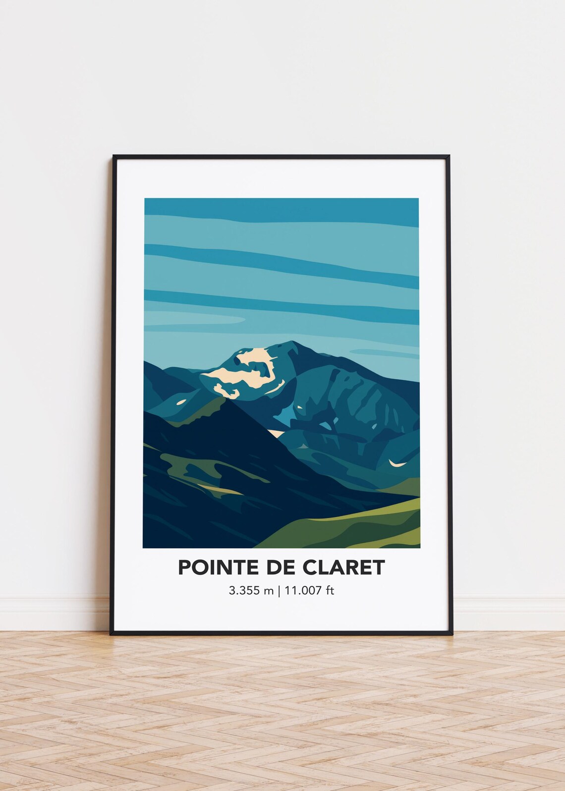 Pointe De Claret Poster Print, Mountain Art