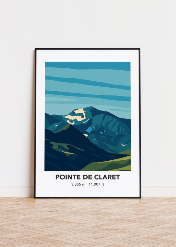 Pointe De Claret Poster Print, Mountain Art