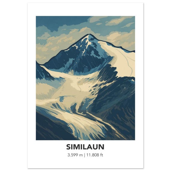 Similaun Mountain Poster, Landscape Art Print