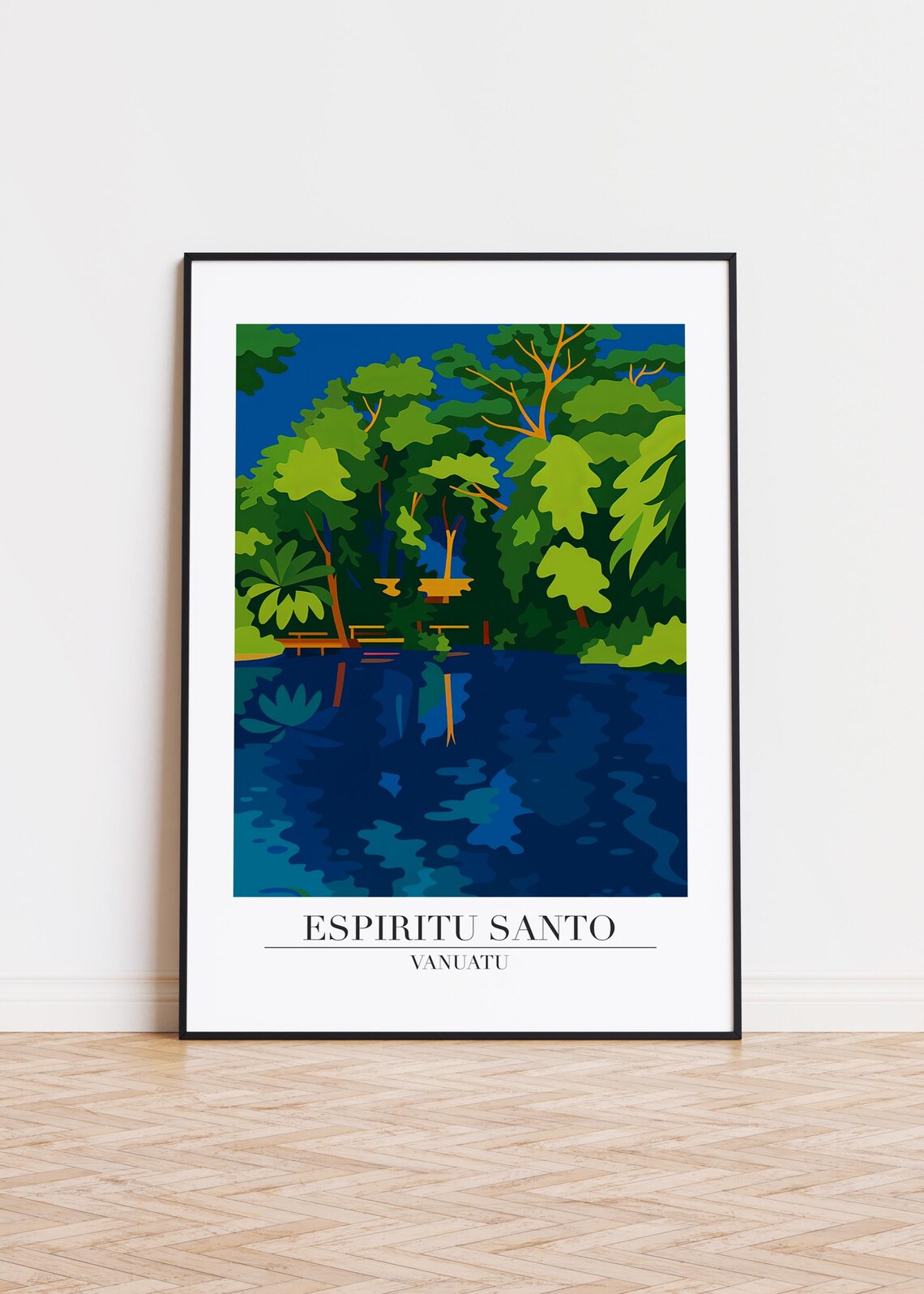 Espiritu Santo Vanuatu City Illustration Art Print