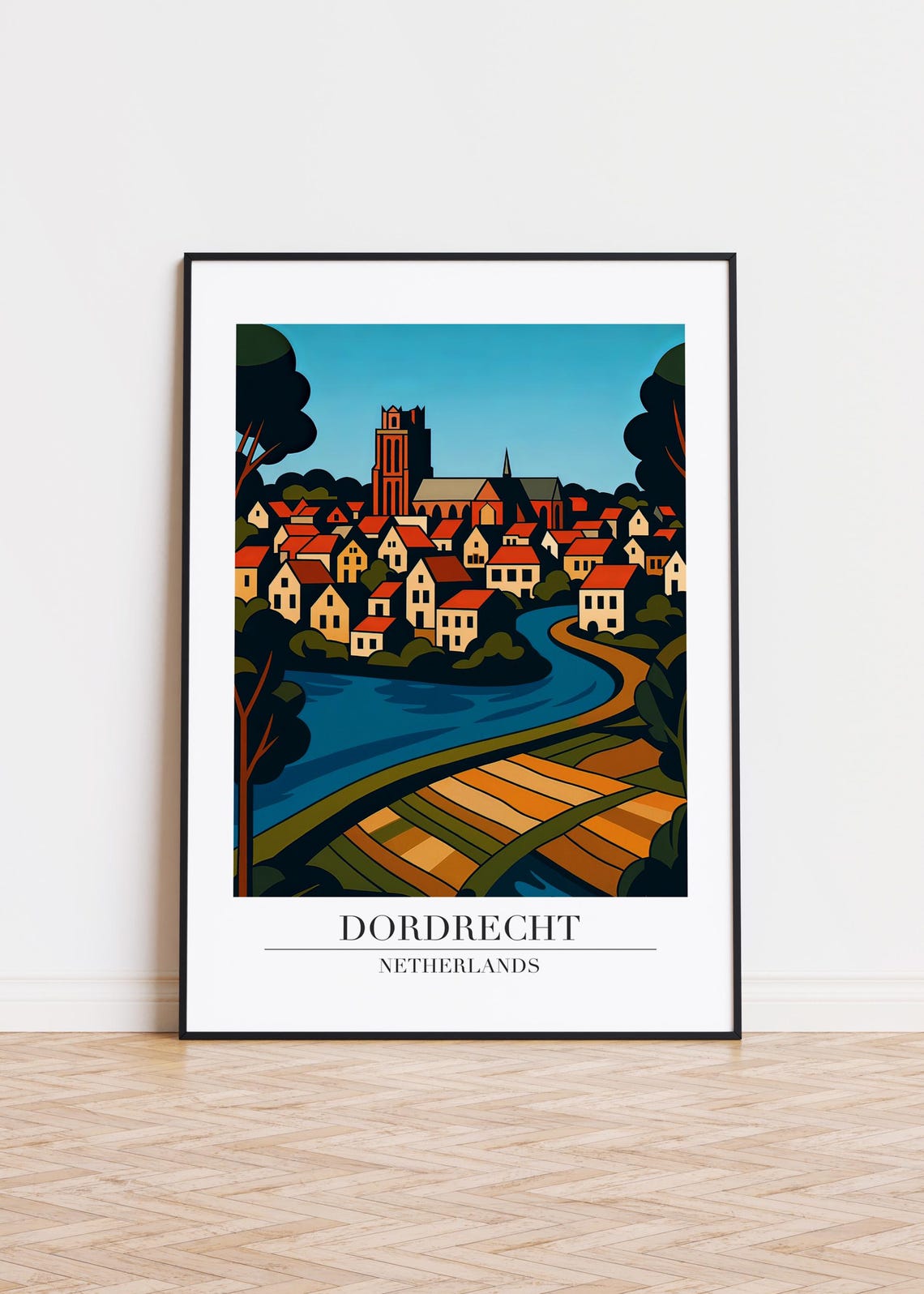 Dordrecht Netherlands Poster City Skyline Art Print