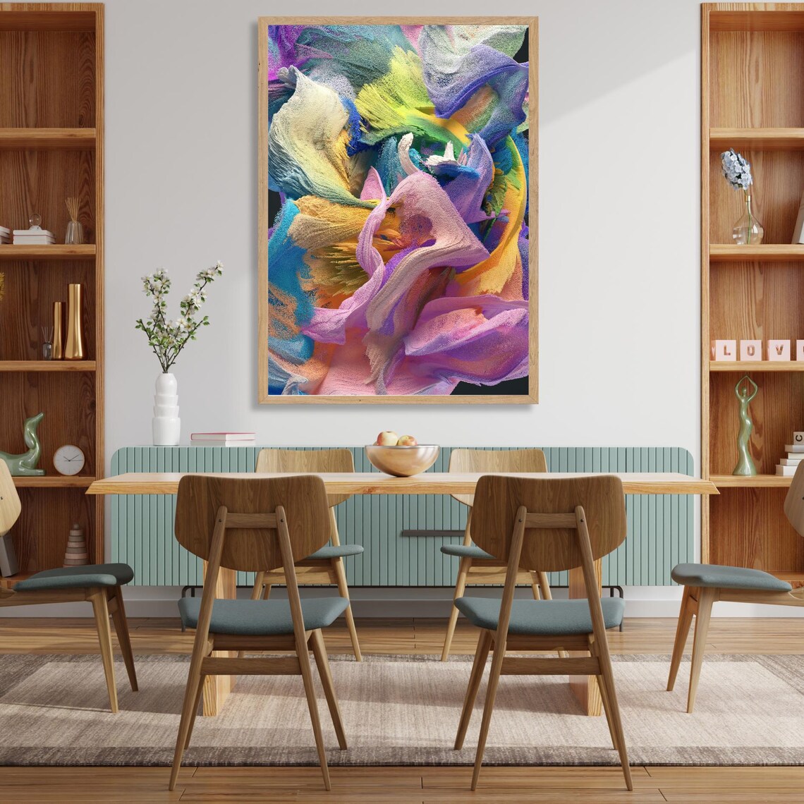 Colorful Bloom Of Energy, Modern Abstract Art - Image 4