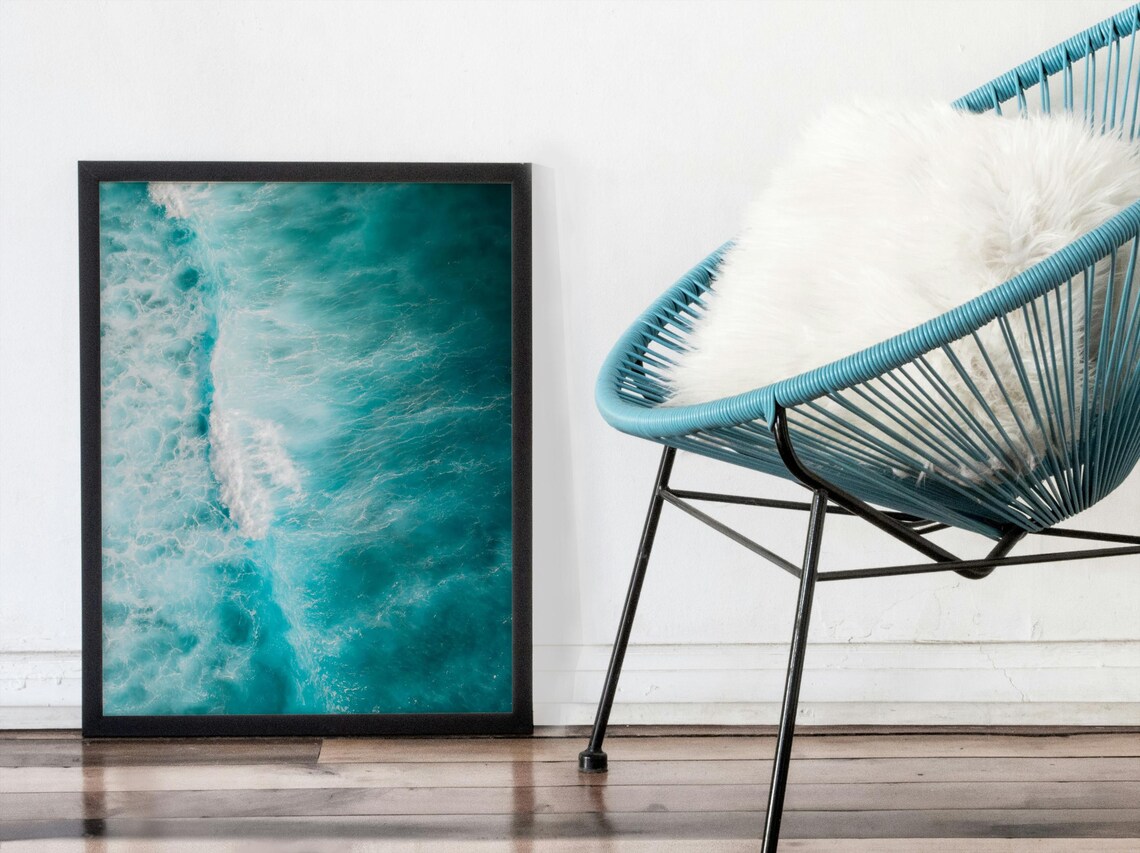 Ocean Waves Abstract Aerial View, Art Print - Image 3
