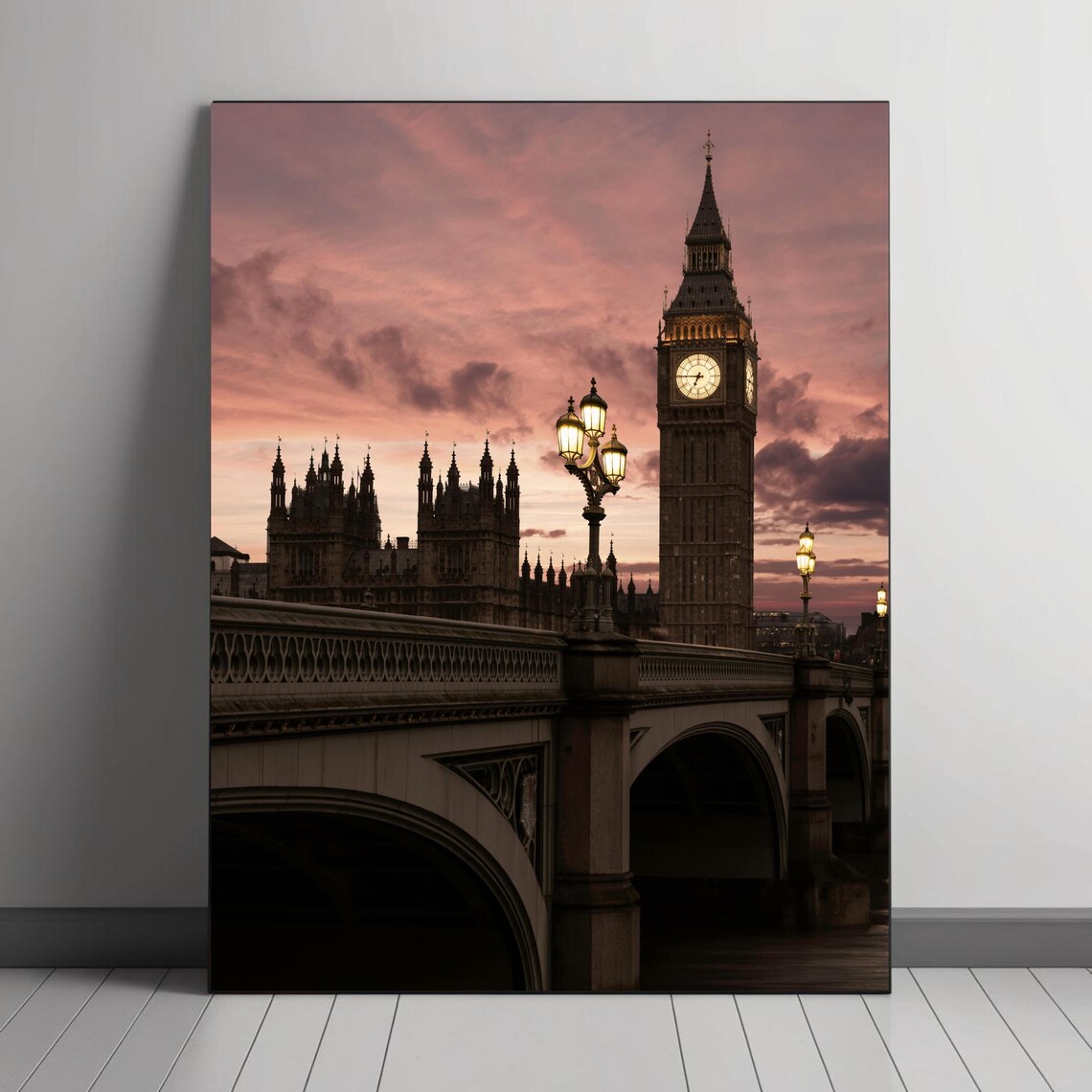 Big Ben At Sunset, Westminster Bridge London