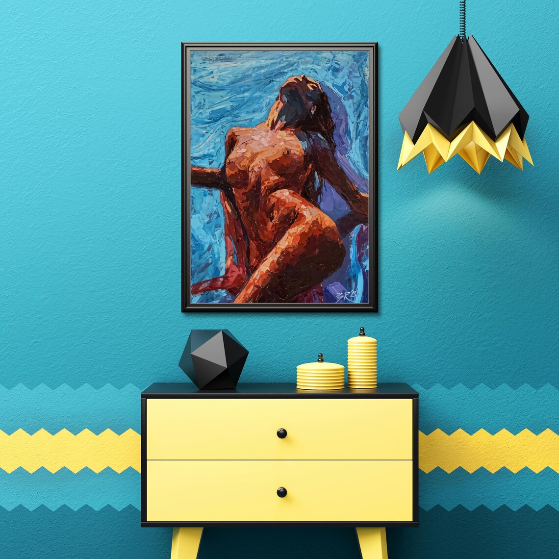Sensual Abstract Female Art, Modern Nude Woman - Image 6