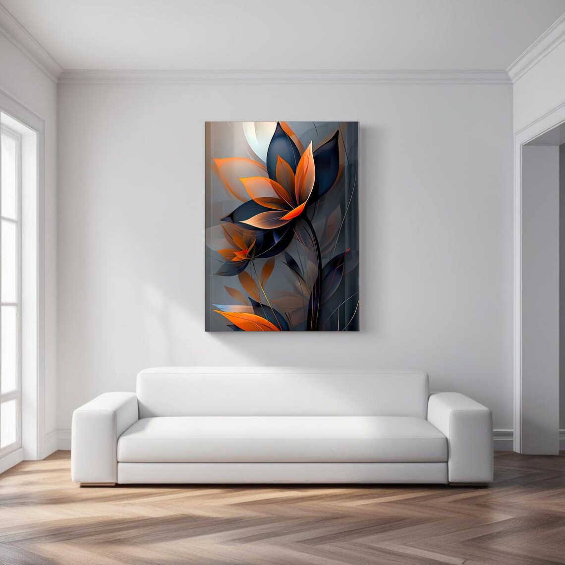 Ethereal Bloom Abstract Flower Art Print - Image 5