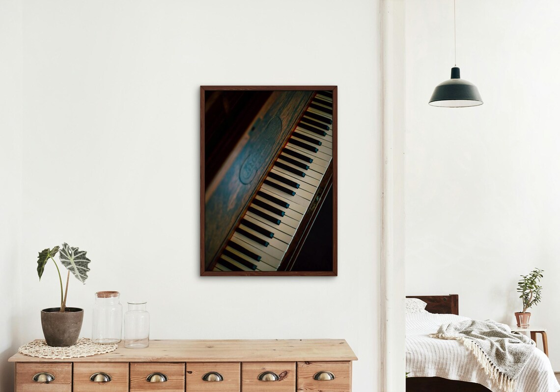 Vintage Piano Keys Art Print, Antique Music Decor - Image 2