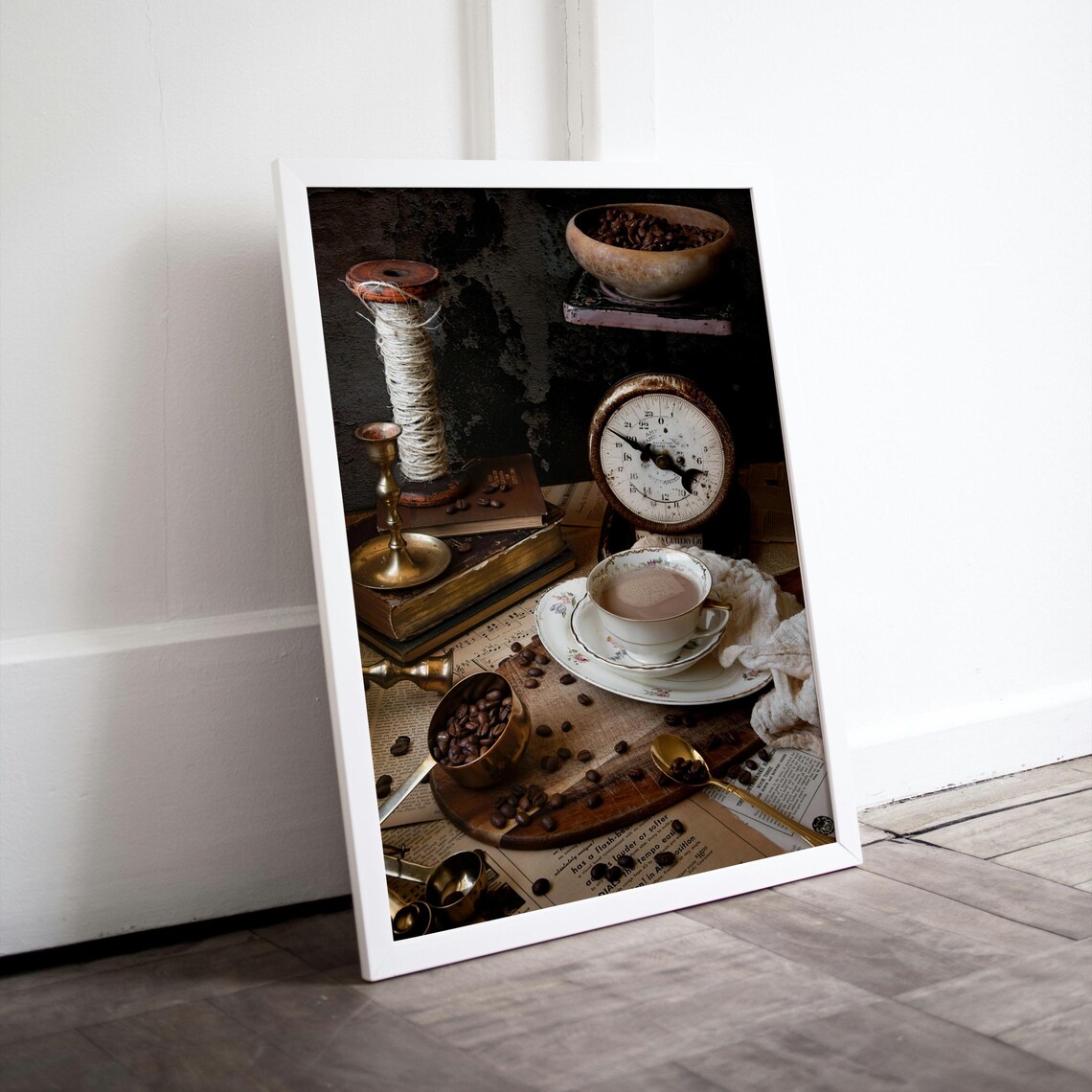 Vintage Coffee Art Print, Rustic Kitchen Decor - Image 6