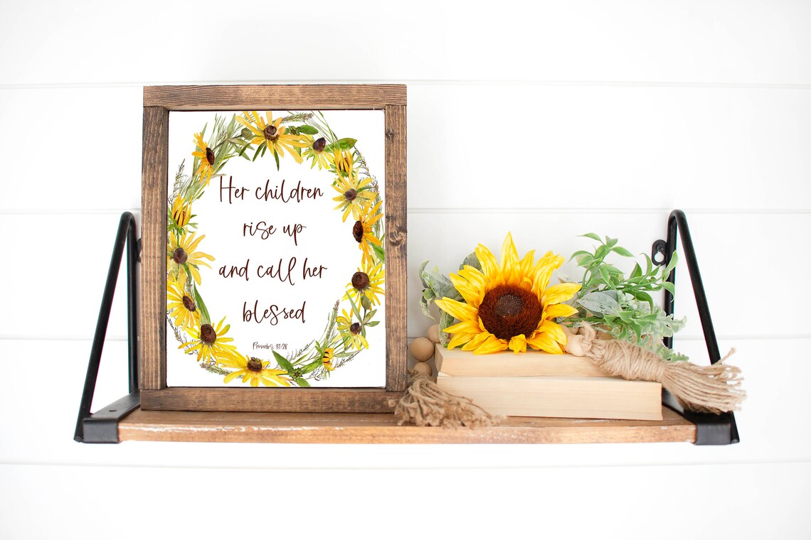 Her Children Rise Up And Call Her Blessed Mothers Day Poster - Image 3