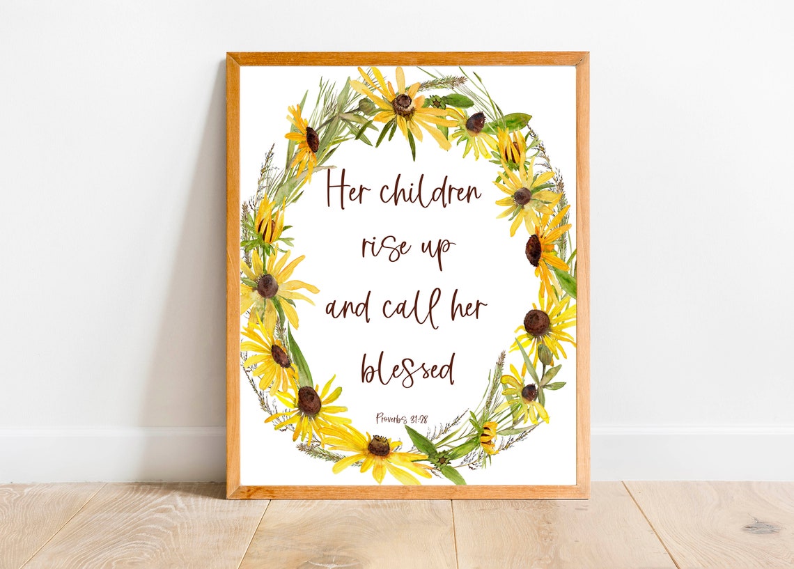 Her Children Rise Up And Call Her Blessed Mothers Day Poster - Image 8