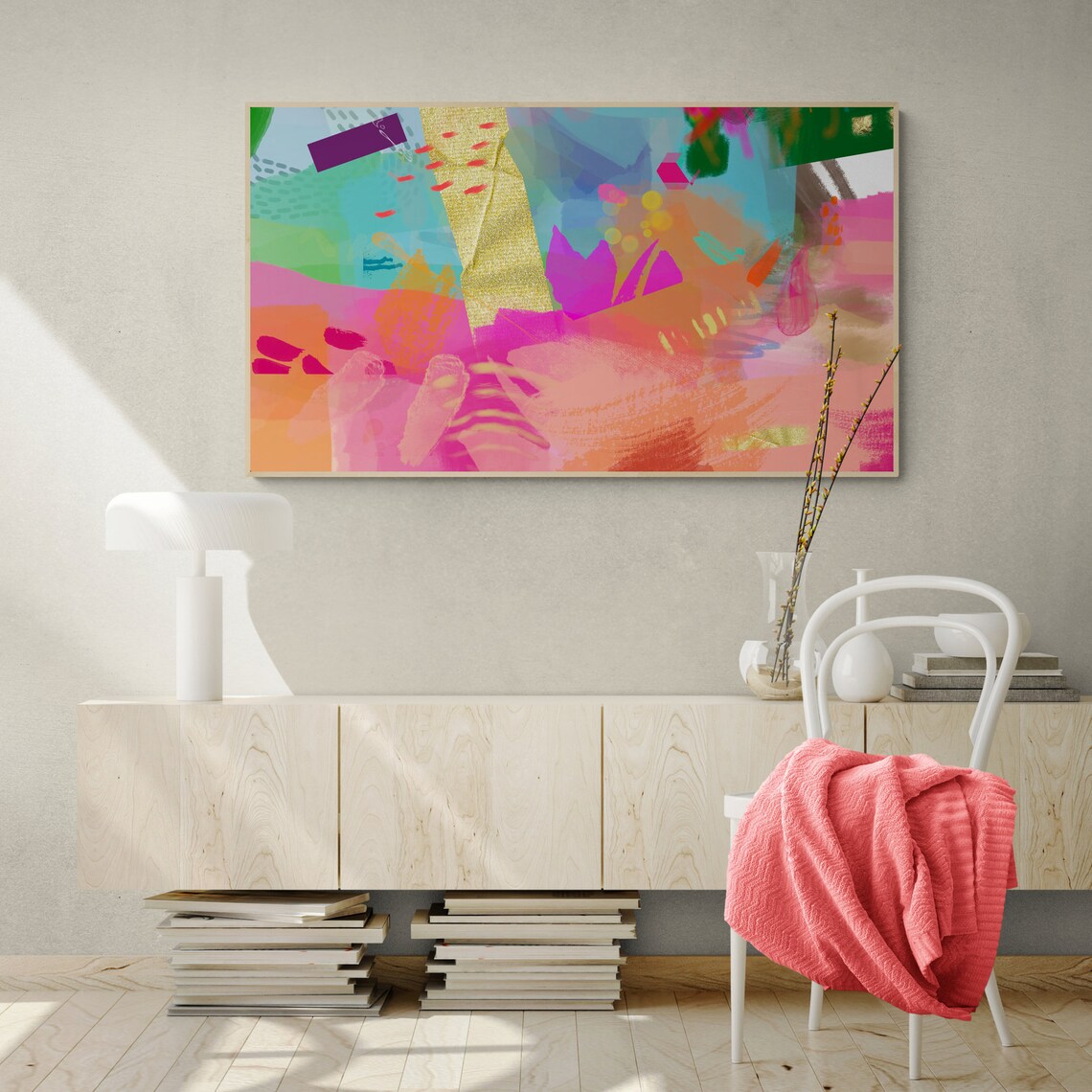 Colorful Abstract Art for Frame TV, Maximalist Print - Image 4