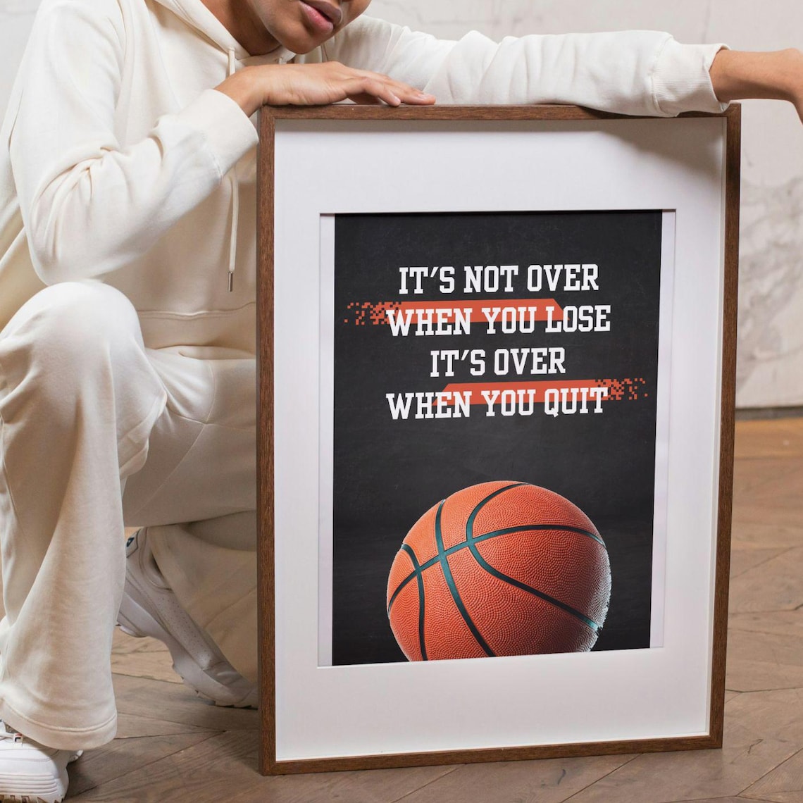 Basketball Quotes, Motivational Sports Poster