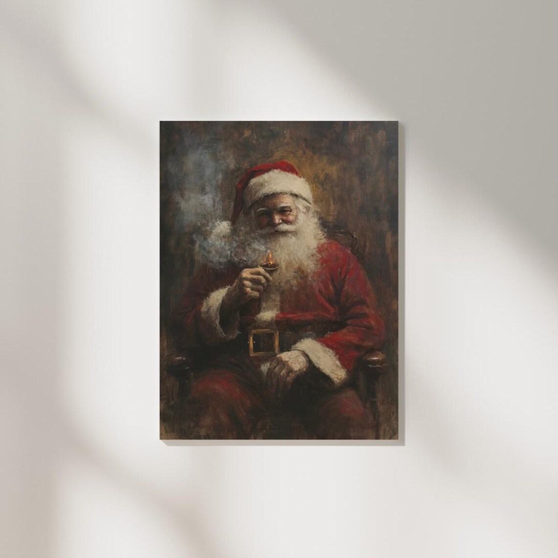 Santa Claus Moody Cozy Wall Art Print - Image 2
