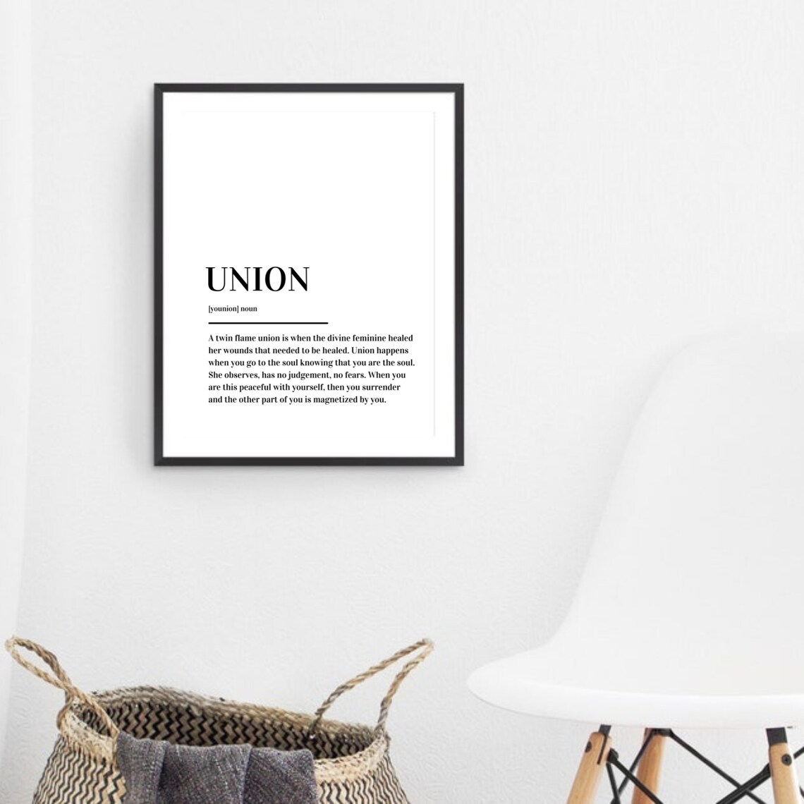 Union Definition Twin Flame Spiritual Minimalist Typography Poster - Image 5