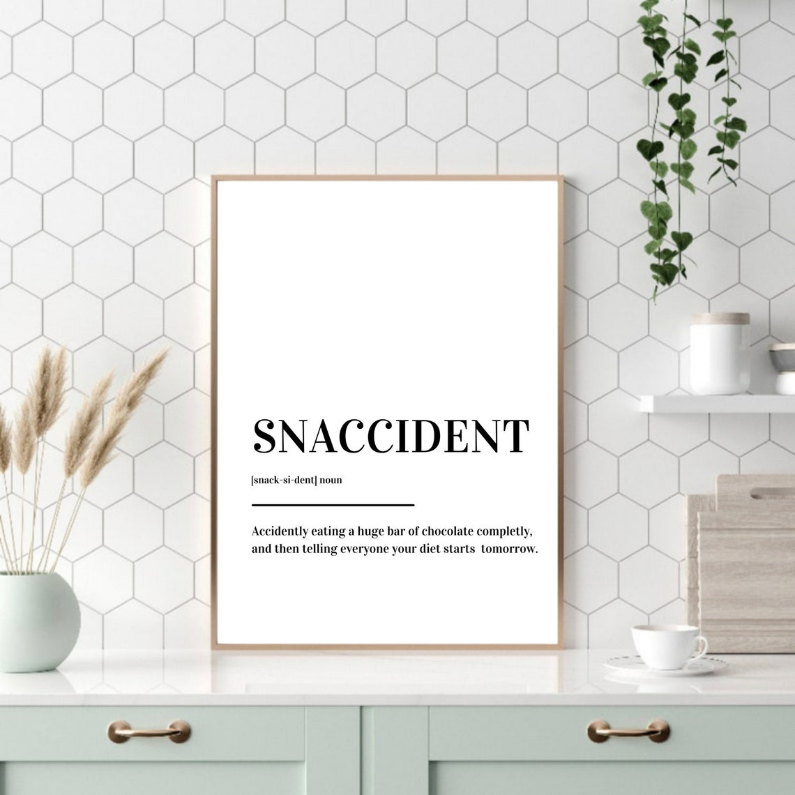 Snaccident Definition Funny Dictionary Chocolate Snack Humor Poster