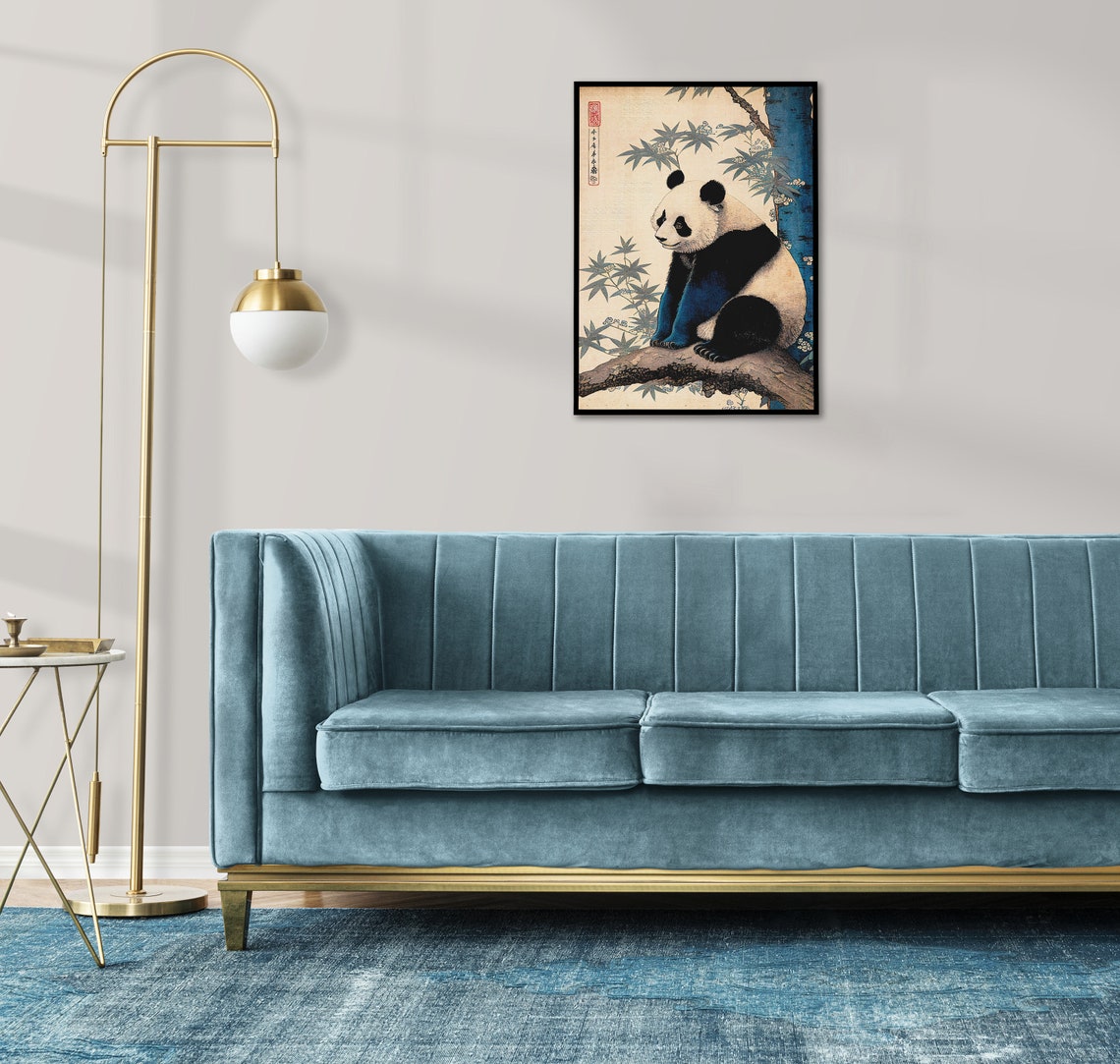 Panda Wall Poster Japanese Art Style Illustration Bamboo Landscape Wall Decoration Framing Poster - Image 4
