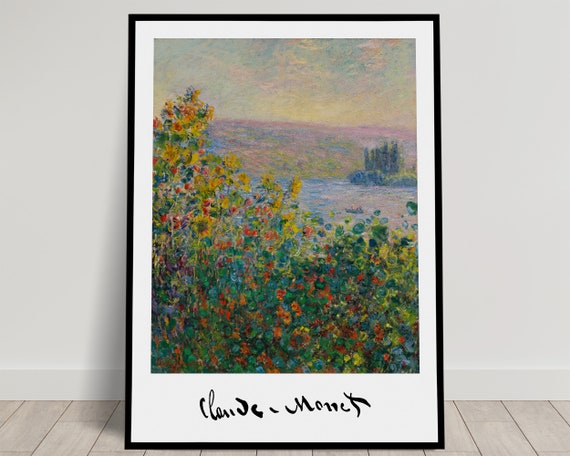 Claude Monet Beds Of Flowers At Vtheuil 1881 Wall Decor Poster Impressionism Illustration Poster Masterpiece Reproduction