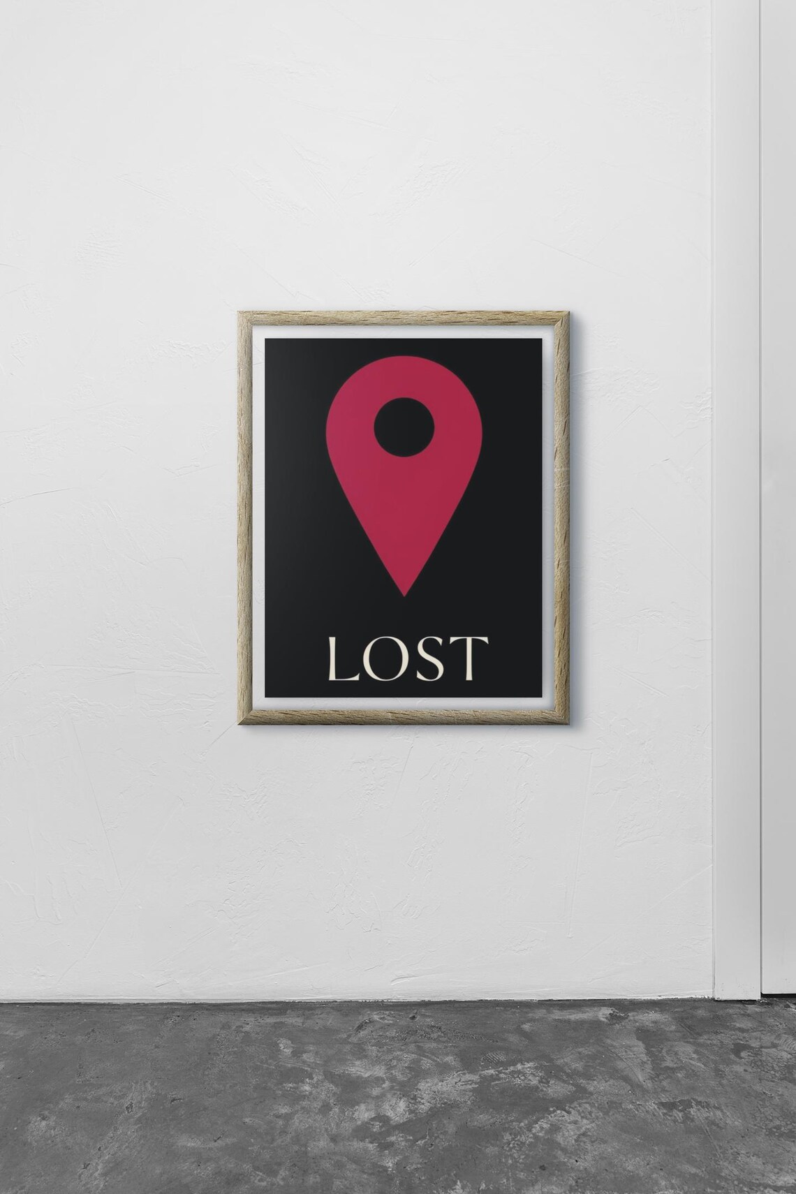 Minimalist Lost Location Poster, Modern Typography - Image 2