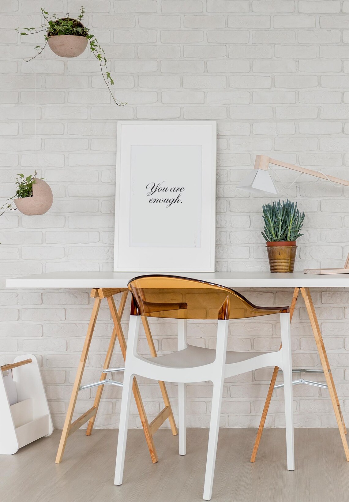 You Are Enough Poster, Minimalist Inspirational Quote - Image 2