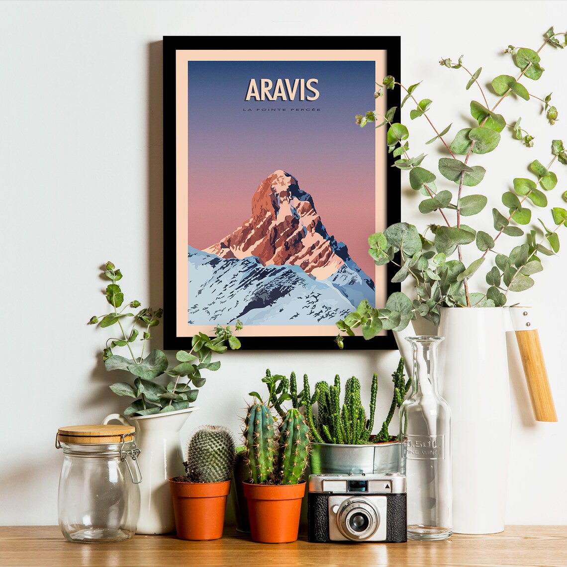Aravis Vintage Alps Massif Travel Poster - Image 3