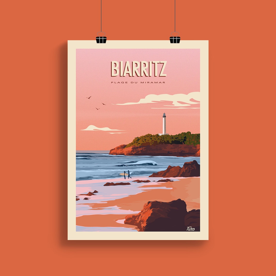 Biarritz Vintage Travel Poster, Basque Coast Art Print - Image 2