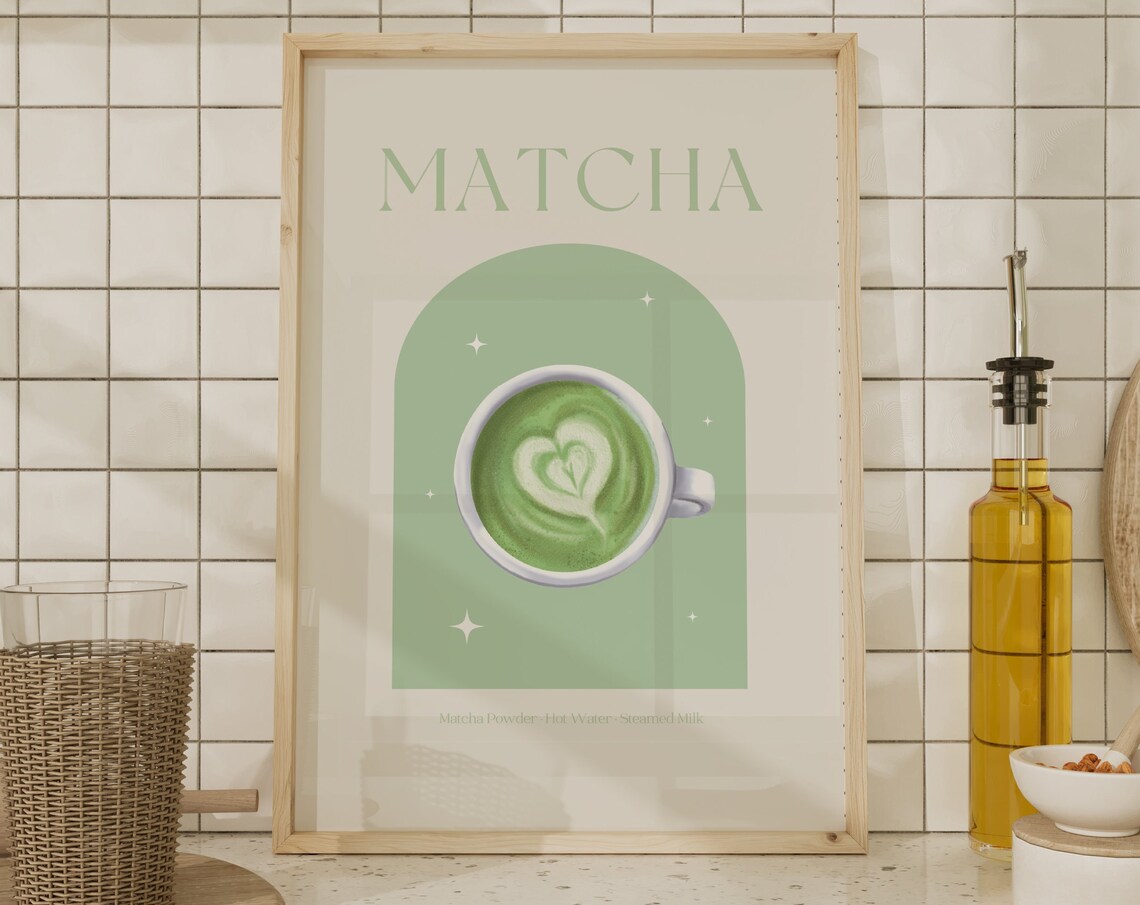 Iced Matcha Poster Print for Kitchen Coffee Nook - Image 2