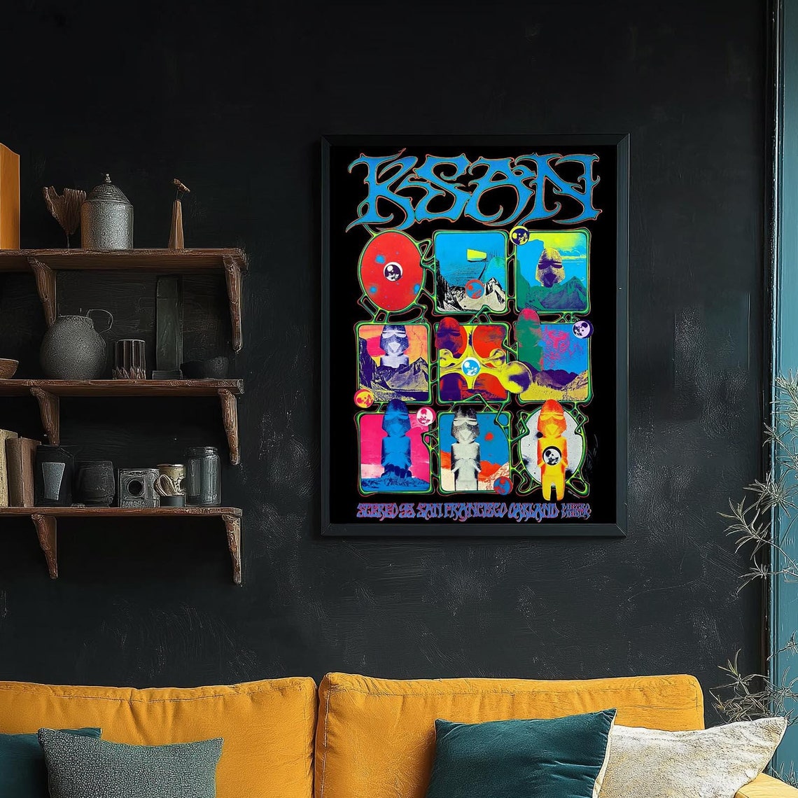 Vintage KSAN Stereo 95 San Francisco Psychedelic Radio Poster - Image 3