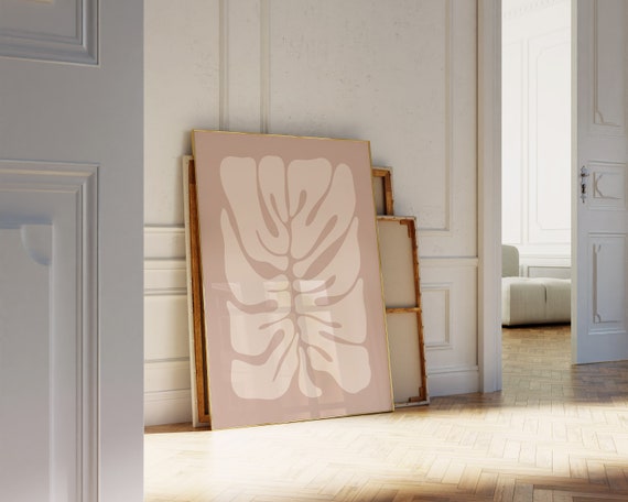 Abstract Botanical Wall Art Moody Botanical Print Neutral Botanical Wall Art Wavy Floral Wall Art Boho Wall Flower Print Matisse Print