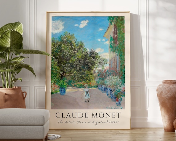 Claude Monet The Artist's House at Argenteuil 1873 Garden Poster