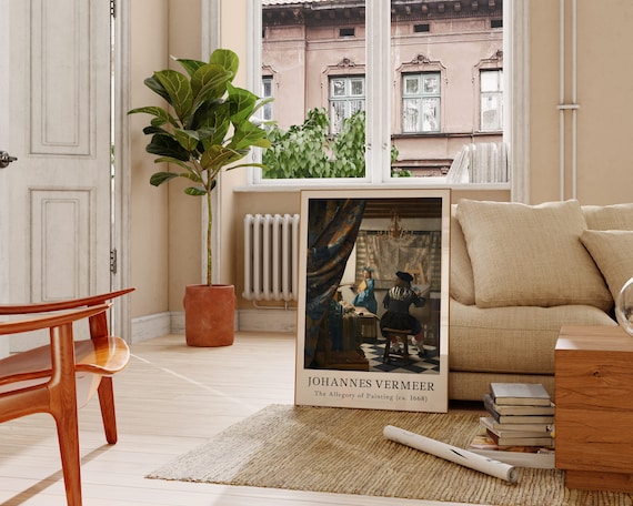 Johannes Vermeer Print The Allegory Of Painting Ca 1666 Johannes Vermeer Poster Gallery Wall Art Exhibition Poster