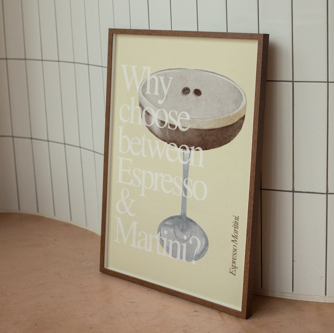 Espresso Martini Cocktail Poster for Stylish Bar Cart Wall Decor - Image 2