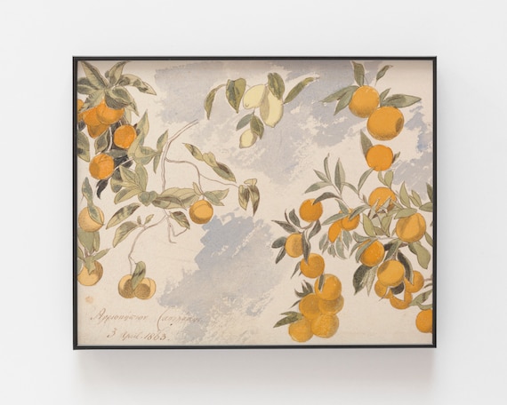 Antique Botanical Still Life, Vintage Kitchen Art Print