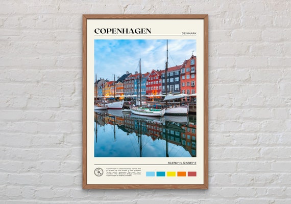 Copenhagen Travel Photo Poster, Europe Wall Art