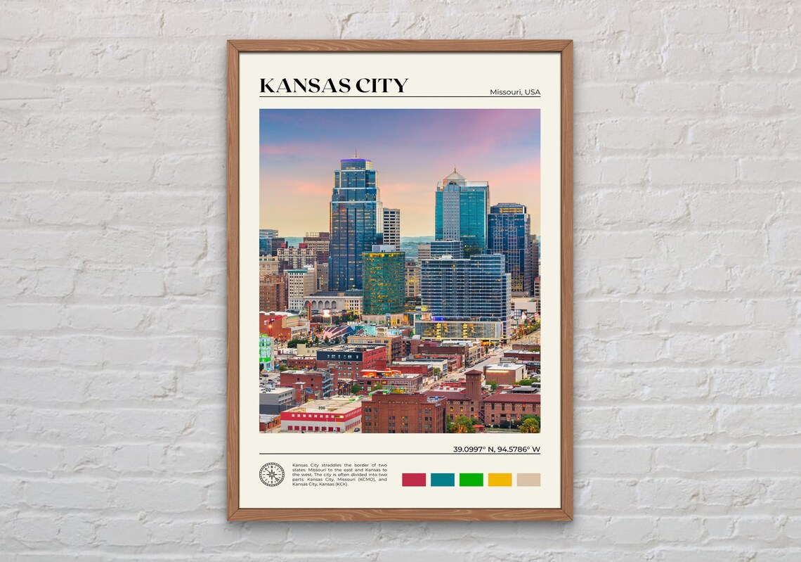 Kansas City Photo Travel Poster, Missouri Wall Art
